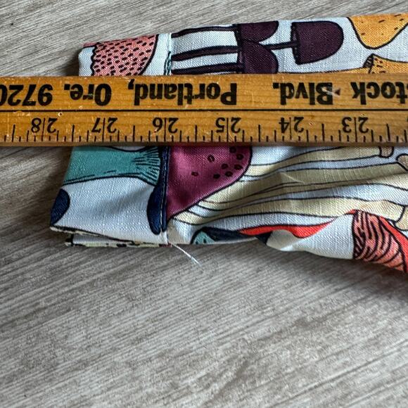 Retro Mushroom Shroom Button Up Shirt Womens S Collared Long Sleeve Art To Wear - Picture 5 of 6